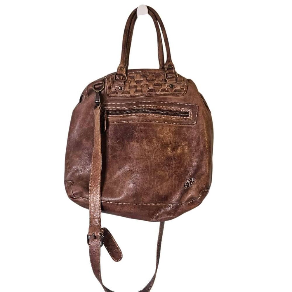 Bed Stu Suri tote, rustic brown leather. Western, boho, festival. - Picture 3 of 7